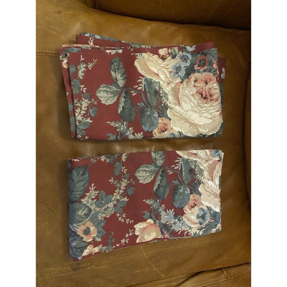 Vintage Dan Rivers Queen Reversible Comforter Floral Stripe + 2 Shams - Picture 6 of 7